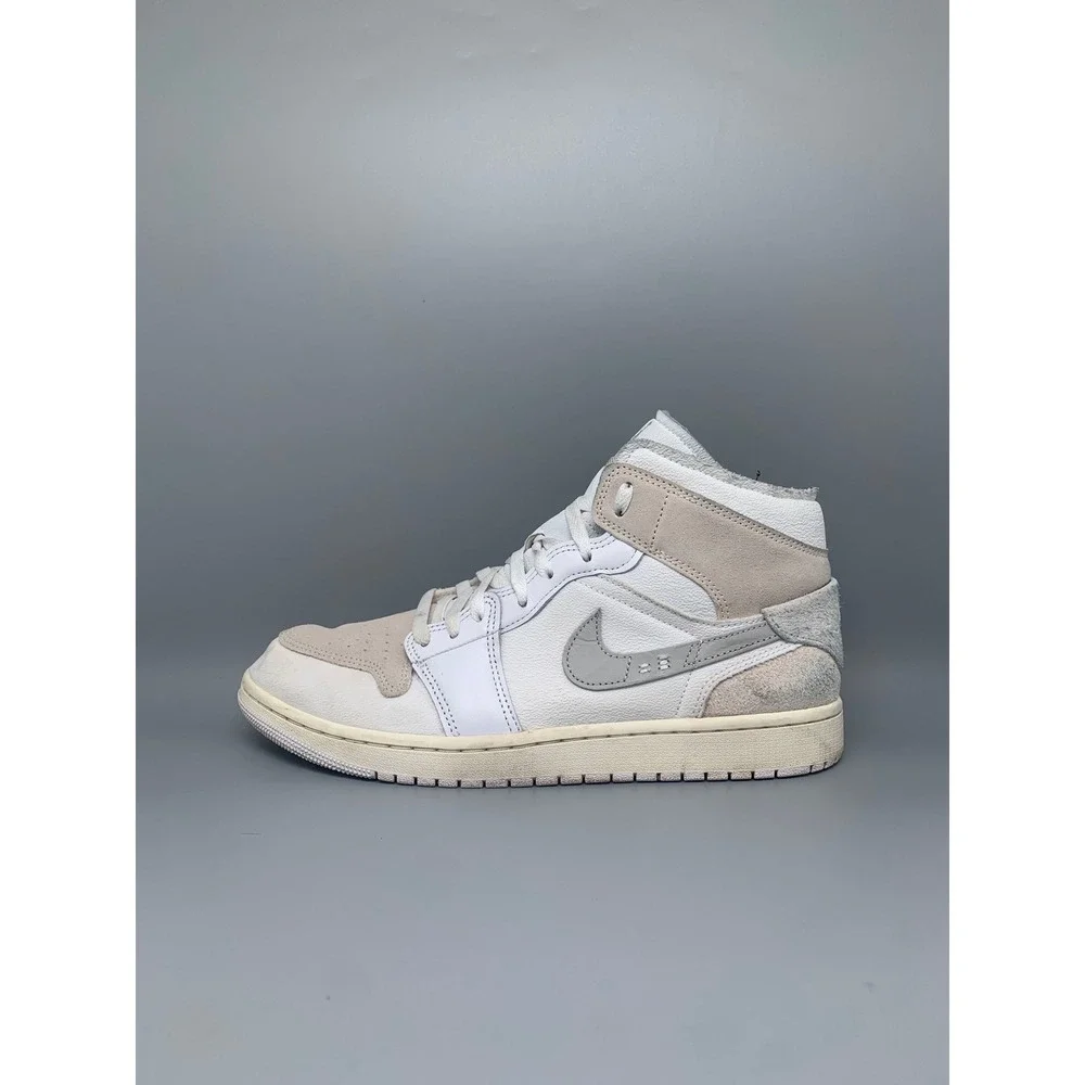 Jordan 1 Mid SE Craft White‎ Tech Grey Basketball Shoes DM9652-120 Men's Sz 11